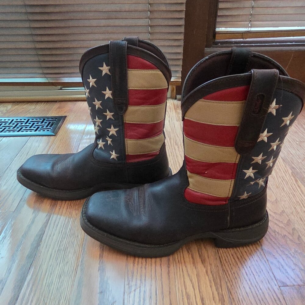 Durango REBEL Cowboy Boots - Patriotic Pull Ons